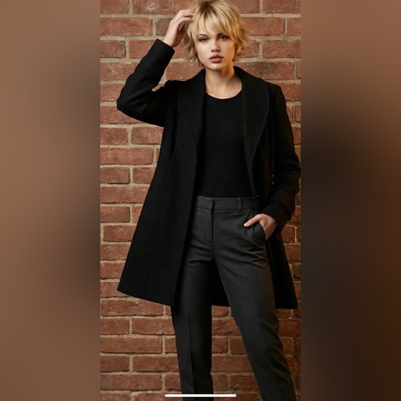 Kenar 100% Boiled Wool  Black Jacket Cardigan Blazer - Picture 12 of 12